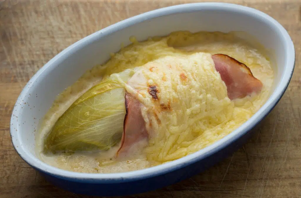 Witlof met ham en kaas uit de oven