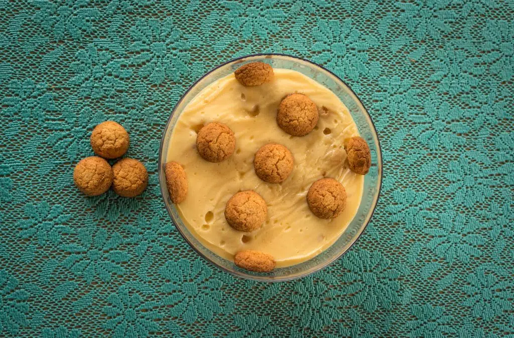 Bitterkoekjespudding van tante Mien