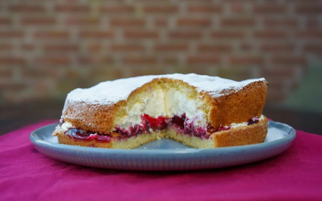 Bienestich, een luchtige taart